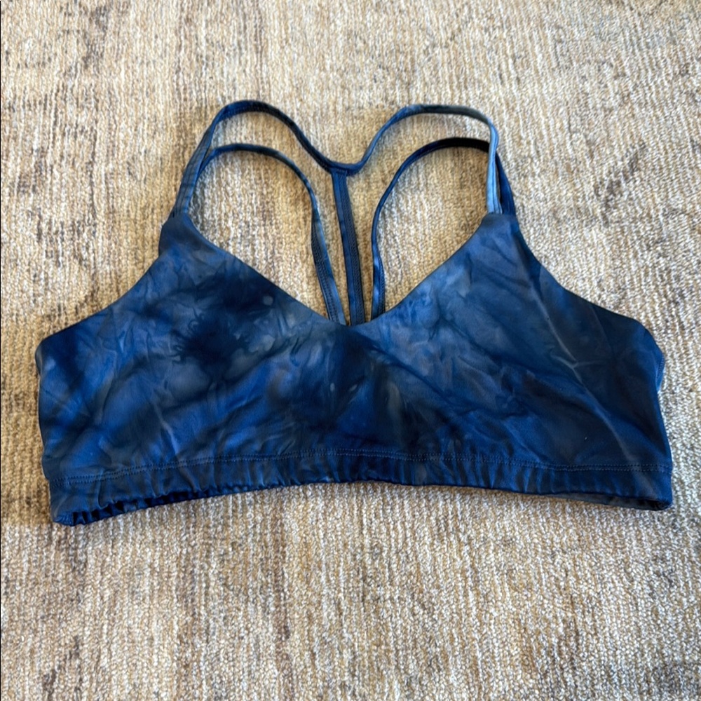 Beyond Yoga Blue Tie-Dye Sports Bra